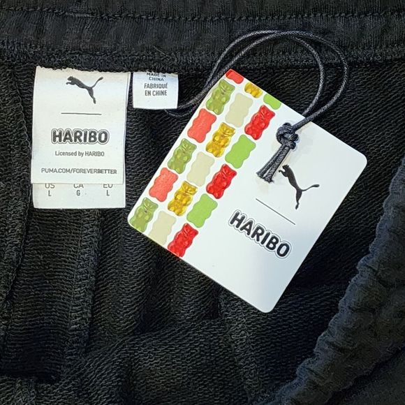 Puma x Haribo Gummy Bears Sweat Shorts Black 532764-01 Men's L - Picture 3 of 4